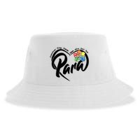 Cute Para Paraprofessional Teacher Heart Sustainable Bucket Hat