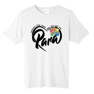 Cute Para Paraprofessional Teacher Heart Tall Fusion ChromaSoft Performance T-Shirt