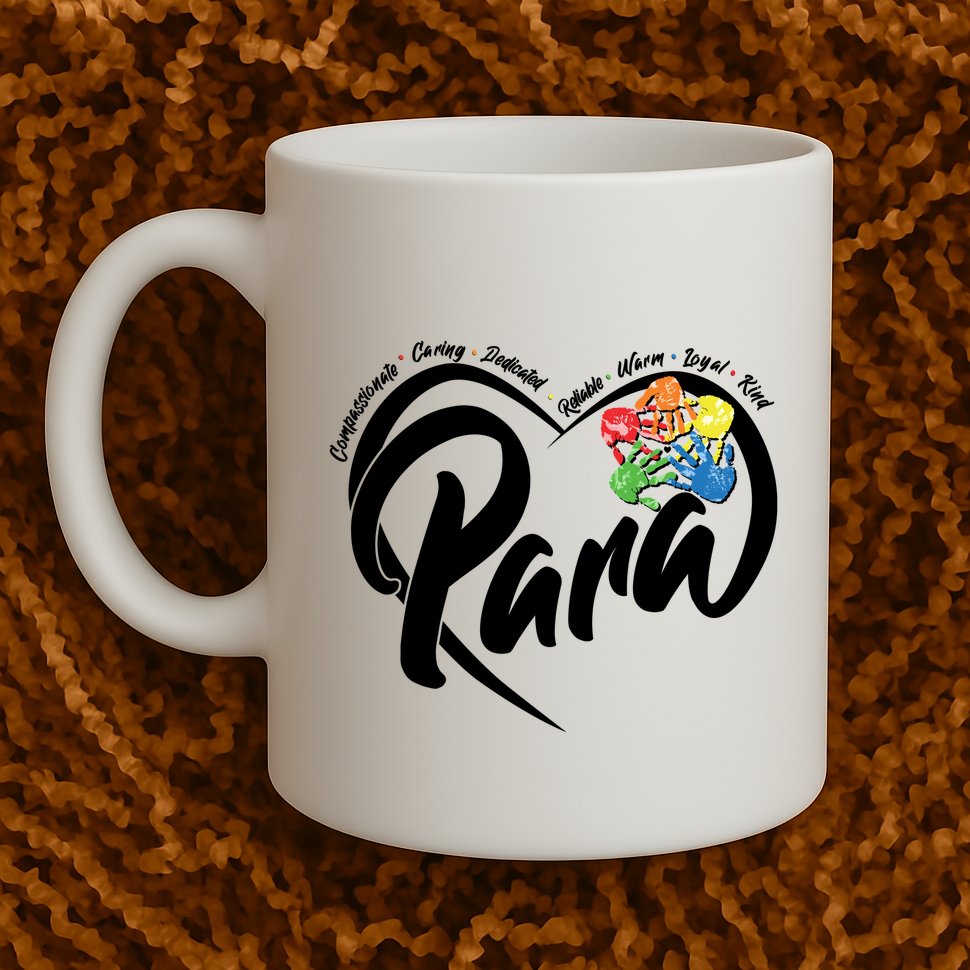 Cute Para Paraprofessional Teacher Heart Mug