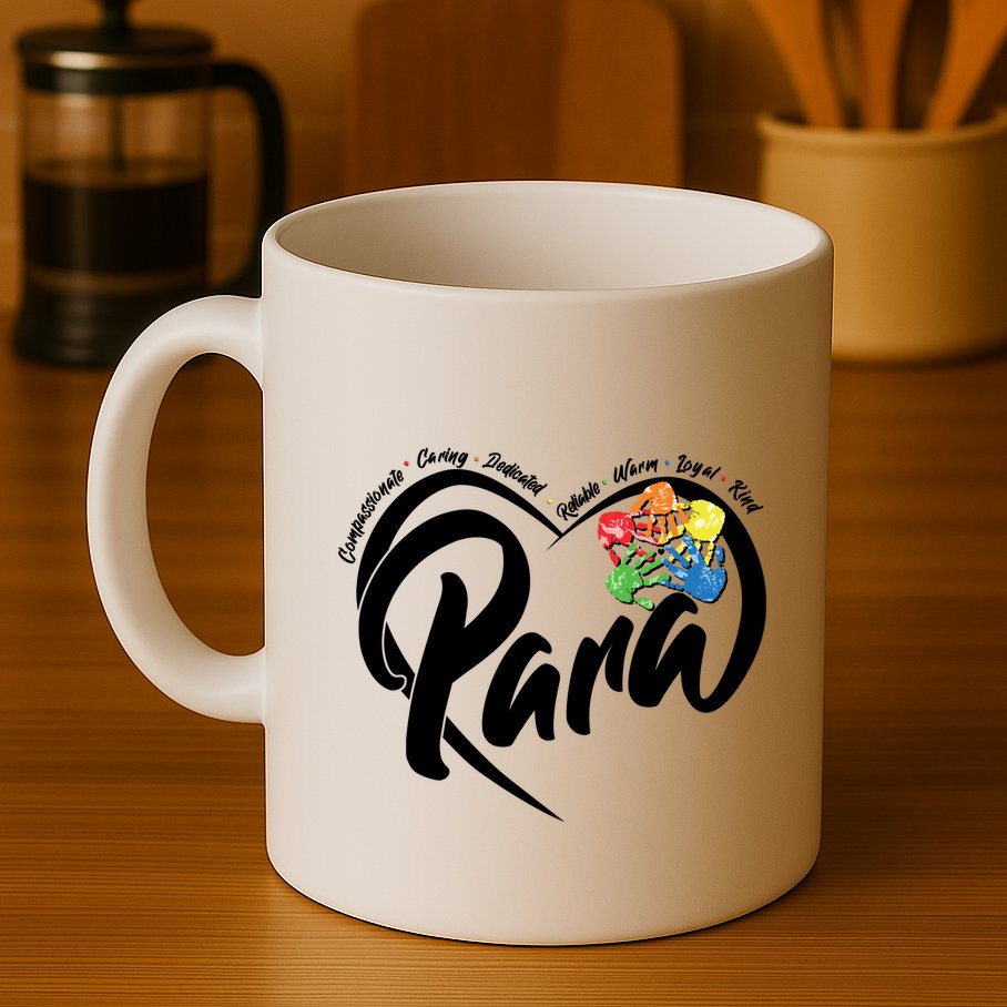 Cute Para Paraprofessional Teacher Heart Mug