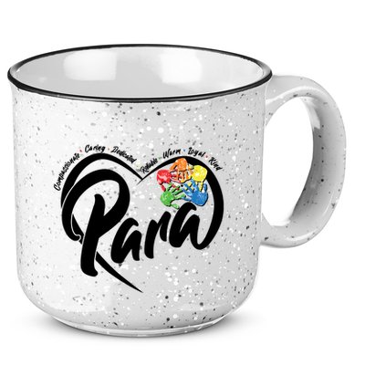 Cute Para Paraprofessional Teacher Heart 15oz Campfire Ceramic Mug