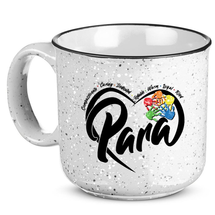 Cute Para Paraprofessional Teacher Heart 15oz Campfire Ceramic Mug