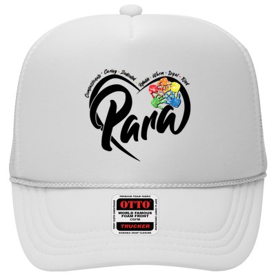 Cute Para Paraprofessional Teacher Heart Trucker Hat