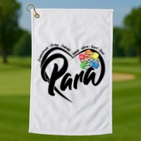 Cute Para Paraprofessional Teacher Heart Golf Towel