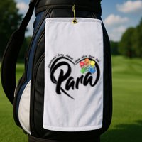 Cute Para Paraprofessional Teacher Heart Golf Towel