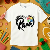 Cute Para Paraprofessional Teacher Heart Kids T-Shirt