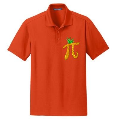 Cool Pi Pineapple Day Funny Mathematics Professor Fruit Gift Dry Zone Grid Polo