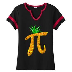 Cool Pi Pineapple Day Funny Mathematics Professor Fruit Gift Ladies Halftime Notch Neck Tee