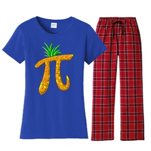 Cool Pi Pineapple Day Funny Mathematics Professor Fruit Gift Women's Flannel Pajama Set