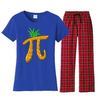 Cool Pi Pineapple Day Funny Mathematics Professor Fruit Gift Women's Flannel Pajama Set