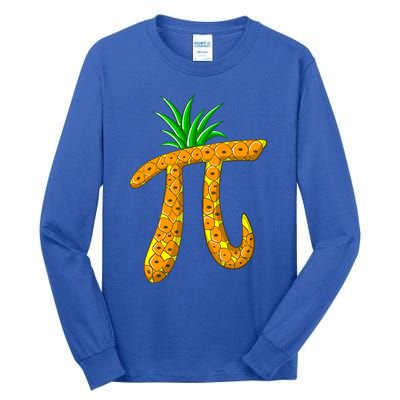 Cool Pi Pineapple Day Funny Mathematics Professor Fruit Gift Tall Long Sleeve T-Shirt