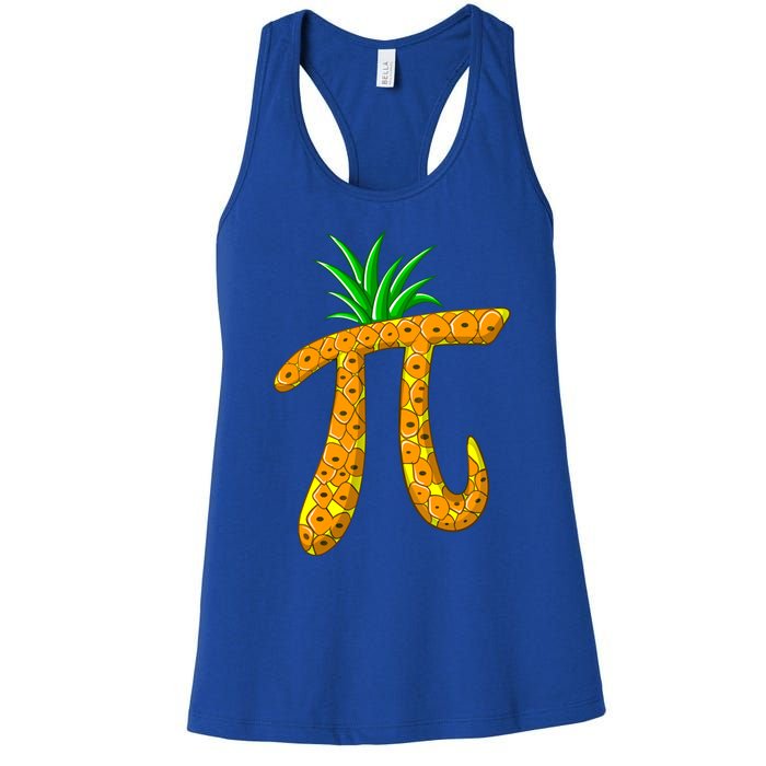 Cool Pi Pineapple Day Funny Mathematics Professor Fruit Gift Women's Racerback Tank