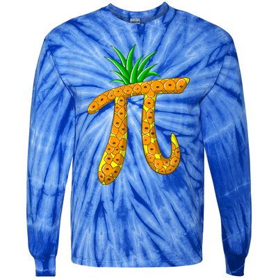 Cool Pi Pineapple Day Funny Mathematics Professor Fruit Gift Tie-Dye Long Sleeve Shirt