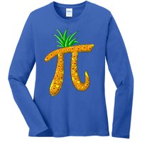 Cool Pi Pineapple Day Funny Mathematics Professor Fruit Gift Ladies Long Sleeve Shirt