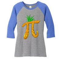 Cool Pi Pineapple Day Funny Mathematics Professor Fruit Gift Women's Tri-Blend 3/4-Sleeve Raglan Shirt