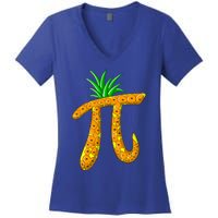 Cool Pi Pineapple Day Funny Mathematics Professor Fruit Gift Women's V-Neck T-Shirt