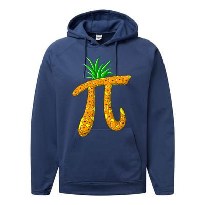 Cool Pi Pineapple Day Funny Mathematics Professor Fruit Gift Performance Fleece Hoodie