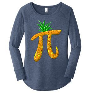 Cool Pi Pineapple Day Funny Mathematics Professor Fruit Gift Women's Perfect Tri Tunic Long Sleeve Shirt