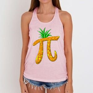 Cool Pi Pineapple Day Funny Mathematics Professor Fruit Gift Women's Knotted Racerback Tank