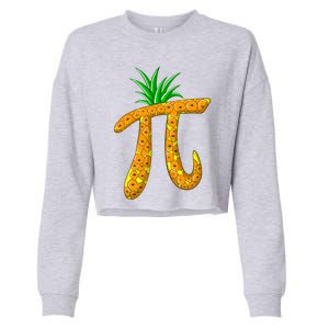 Cool Pi Pineapple Day Funny Mathematics Professor Fruit Gift Cropped Pullover Crew