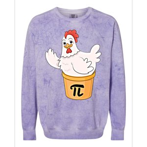 Chicken Pot Pie Funny Math Pi Day Funny Cute Food Lovers Cool Gift Colorblast Crewneck Sweatshirt