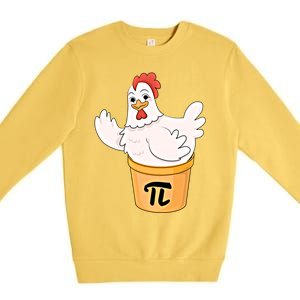 Chicken Pot Pie Funny Math Pi Day Funny Cute Food Lovers Cool Gift Premium Crewneck Sweatshirt