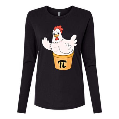 Chicken Pot Pie Funny Math Pi Day Funny Cute Food Lovers Cool Gift Womens Cotton Relaxed Long Sleeve T-Shirt