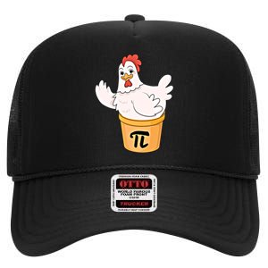 Chicken Pot Pie Funny Math Pi Day Funny Cute Food Lovers Cool Gift High Crown Mesh Back Trucker Hat