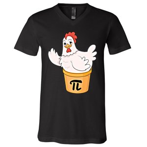 Chicken Pot Pie Funny Math Pi Day Funny Cute Food Lovers Cool Gift V-Neck T-Shirt