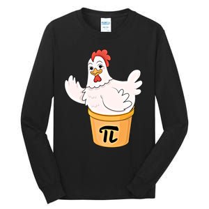 Chicken Pot Pie Funny Math Pi Day Funny Cute Food Lovers Cool Gift Tall Long Sleeve T-Shirt