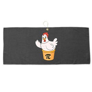 Chicken Pot Pie Funny Math Pi Day Funny Cute Food Lovers Cool Gift Large Microfiber Waffle Golf Towel