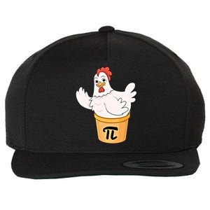 Chicken Pot Pie Funny Math Pi Day Funny Cute Food Lovers Cool Gift Wool Snapback Cap