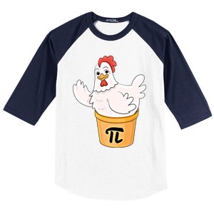 Chicken Pot Pie Funny Math Pi Day Funny Cute Food Lovers Cool Gift Baseball Sleeve Shirt