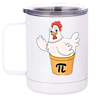 Chicken Pot Pie Funny Math Pi Day Funny Cute Food Lovers Cool Gift 12 oz Stainless Steel Tumbler Cup