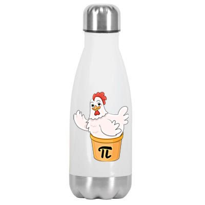 Chicken Pot Pie Funny Math Pi Day Funny Cute Food Lovers Cool Gift Stainless Steel Insulated Water Bottle