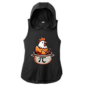 Chicken Pot Pie Funny Math Pun Chicken Pot Pi Day Gift Ladies PosiCharge Tri-Blend Wicking Draft Hoodie Tank