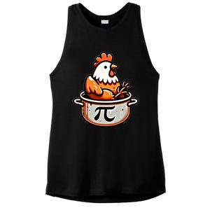 Chicken Pot Pie Funny Math Pun Chicken Pot Pi Day Gift Ladies PosiCharge Tri-Blend Wicking Tank