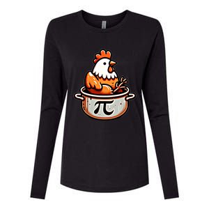 Chicken Pot Pie Funny Math Pun Chicken Pot Pi Day Gift Womens Cotton Relaxed Long Sleeve T-Shirt