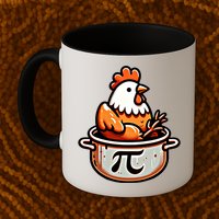 Chicken Pot Pie Funny Math Pun Chicken Pot Pi Day Gift Coffee Mug