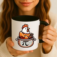 Chicken Pot Pie Funny Math Pun Chicken Pot Pi Day Gift Coffee Mug