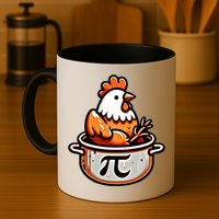 Chicken Pot Pie Funny Math Pun Chicken Pot Pi Day Gift Coffee Mug