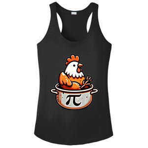 Chicken Pot Pie Funny Math Pun Chicken Pot Pi Day Gift Ladies PosiCharge Competitor Racerback Tank