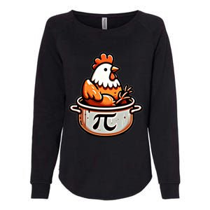 Chicken Pot Pie Funny Math Pun Chicken Pot Pi Day Gift Womens California Wash Sweatshirt