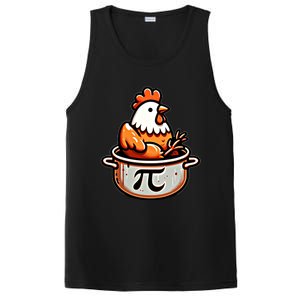 Chicken Pot Pie Funny Math Pun Chicken Pot Pi Day Gift PosiCharge Competitor Tank