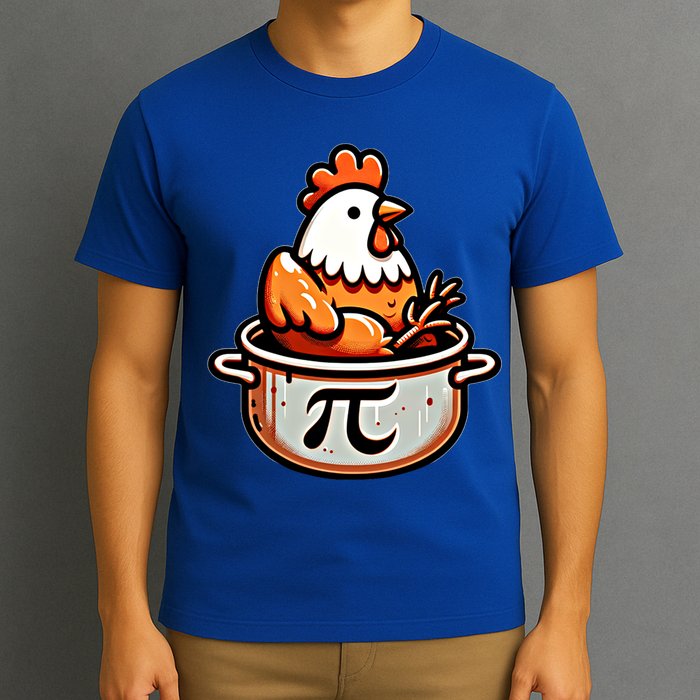 Chicken Pot Pie Funny Math Pun Chicken Pot Pi Day Gift T-Shirt