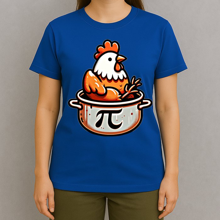 Chicken Pot Pie Funny Math Pun Chicken Pot Pi Day Gift T-Shirt