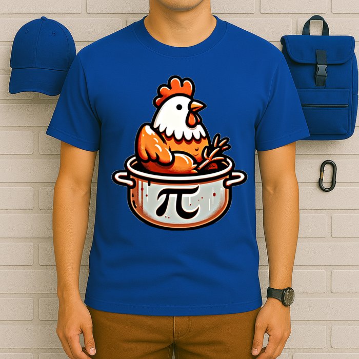 Chicken Pot Pie Funny Math Pun Chicken Pot Pi Day Gift T-Shirt