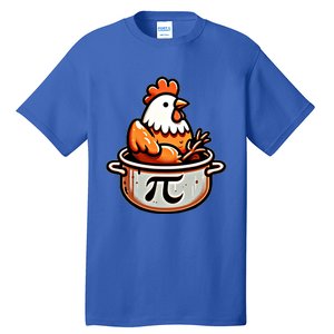 Chicken Pot Pie Funny Math Pun Chicken Pot Pi Day Gift Tall T-Shirt