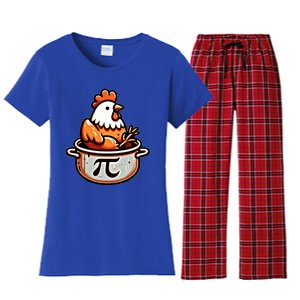 Chicken Pot Pie Funny Math Pun Chicken Pot Pi Day Gift Women's Flannel Pajama Set