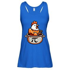 Chicken Pot Pie Funny Math Pun Chicken Pot Pi Day Gift Ladies Essential Flowy Tank